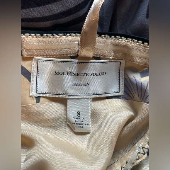 ANTHROPOLOGIE MOULINETTE SOEURS SZ 8 STRAPLESS FLORAL COLORFUL DRESS BOHO CHIC - Picture 10 of 11